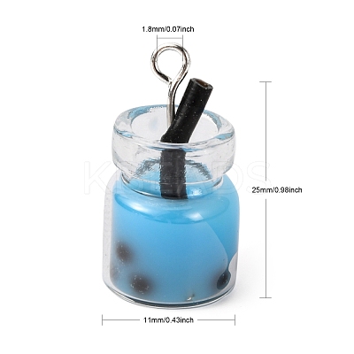 Glass Bottle Pendants X-CRES-S359-01C-1