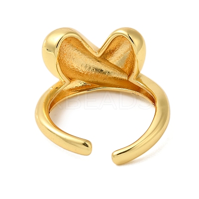 Brass Open Cuff Rings for Women RJEW-A048-24G-1