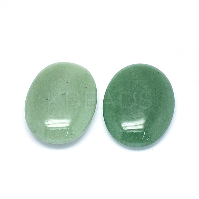 Natural Green Aventurine Oval Palm Stone G-P415-55A-1