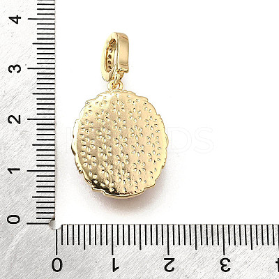 Brass Micro Pave Cubic Zirconia & Enamel Pendants KK-R222-13G-03-1