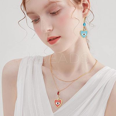 SUPERFINDING 8Pcs 4 Colors Rack Plating Brass Cubic Zirconia Pendants KK-FH0003-33-1