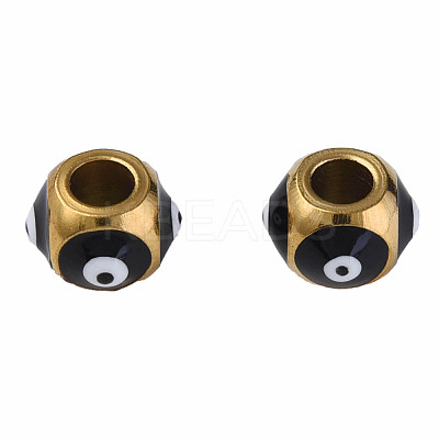 201 Stainless Steel Enamel Beads STAS-N087-59-05G-1