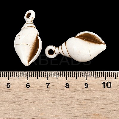 Spray Painted Opaque Acrylic Pendants ACRP-F003-03R-1