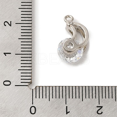 Brass Micro Pave Cubic Zirconia Pendants KK-C072-31P-1