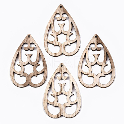 Unfinished Hollow Wood Big Pendants WOOD-N006-123-1