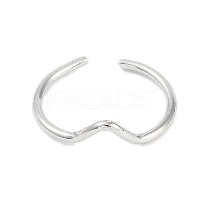 Non-Tarnish 304 Stainless Steel Open Cuff Ring for Women RJEW-C097-03P-1