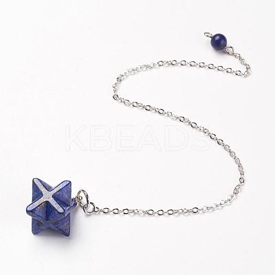 Chakra Natural Lapis Lazuli Dowsing Pendulums G-F516-01E-1