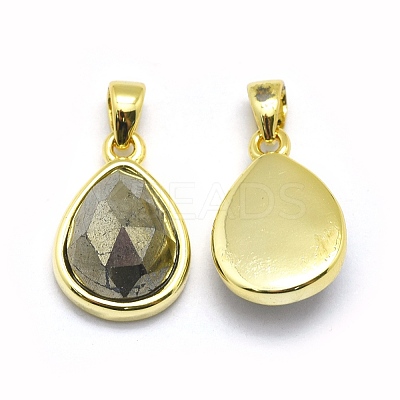 Natural Pyrite Pendants G-O176J-05G-1