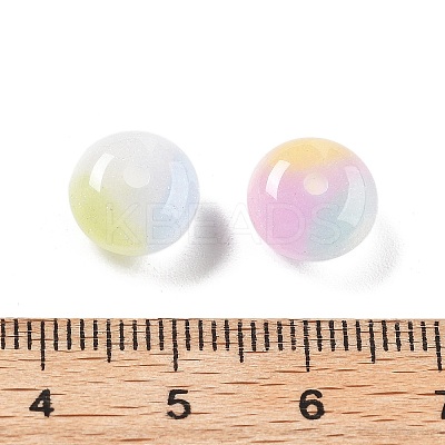 Two Tone Transparent Resin Beads RESI-S013-01B-1