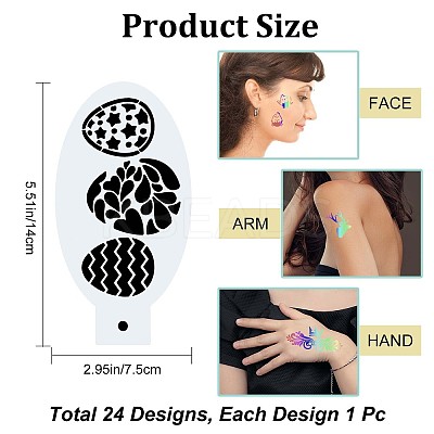 Plastic Face Paint Stencils DIY-WH0304-582D-1