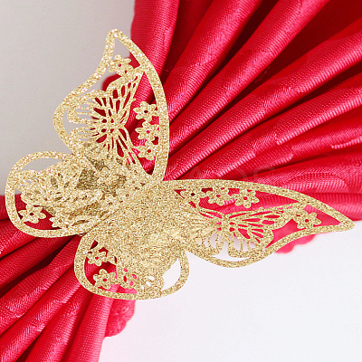 20Pcs Butterfly Paper Napkin Rings AJEW-LP0002-52-1