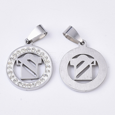 201 Stainless Steel Pendants STAS-N089-26P-1