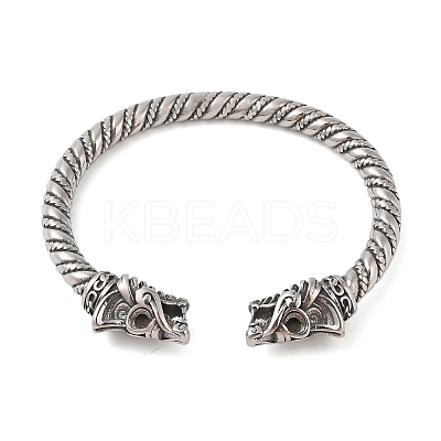 Viking 304 Stainless Steel Open Cuff Bangles for Men BJEW-U001-07B-G-1