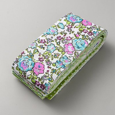 40Pcs 20 Styles Flower Pattern Cotton Fabric for Quilting and Sewing FIND-SZC0009-12C-1