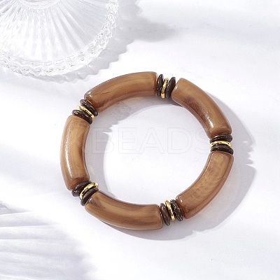 Acrylic Beaded Stretch Bracelets for Women BJEW-JB12151-01-1
