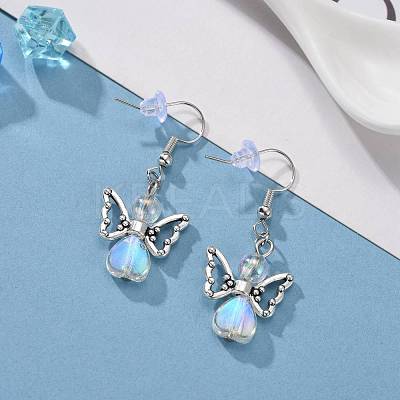 Angel Dangle Earrings X-EJEW-JE04338-01-1