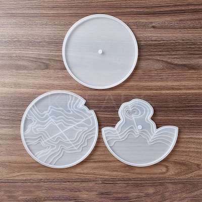 DIY Island Scenery Clock Silicone Molds DIY-E055-41-1