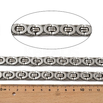 201 Stainless Steel Byzantine Chains SA-E001-14P-01-1