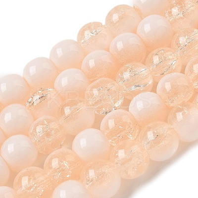 Crackle Glass Beads Strands GLAA-U001-8mm-05-1