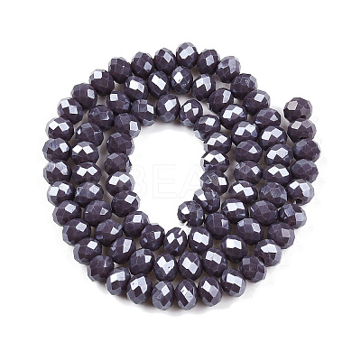 Electroplate Glass Beads Strands EGLA-A044-P6mm-A11-1