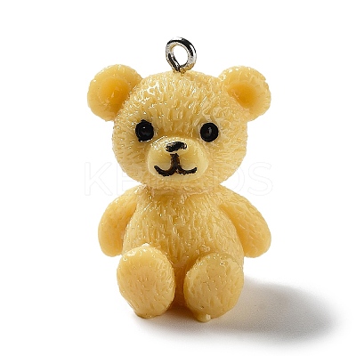 Opaque Resin Pendants RESI-A030-06G-1