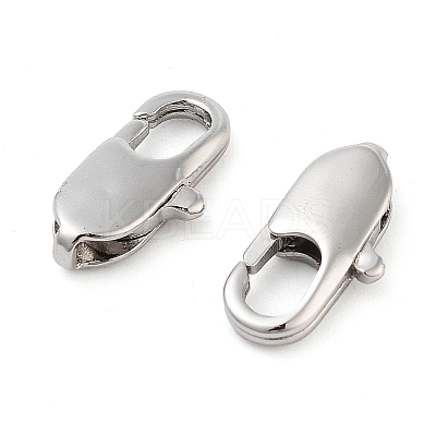 Rack Plating Brass Lobster Claw Clasps KK-F090-23P-01-1