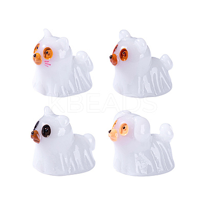 Halloween Luminous Opaque Resin Ghost Display Decoration DJEW-N004-12-1