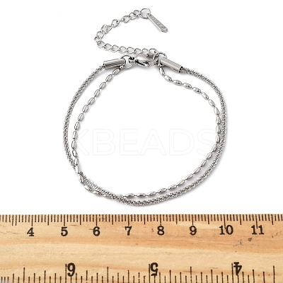 304 Stainless Steel Multi-strand Bracelets LS-BJEW-Q051-03P-1