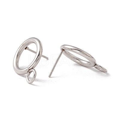 Non-Tarnish 304 Stainless Steel Stud Earring Findings STAS-P308-02B-P-1
