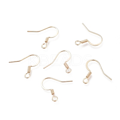 Brass Earring Hooks KK-H102-01G-1