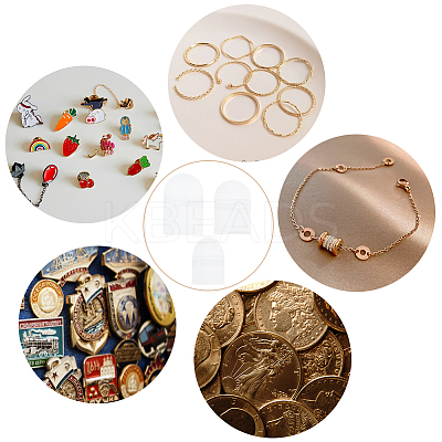 100Pcs 3 Sizes PVC Single Pocket Coin Sleeves Holders ABAG-GA0001-22-1