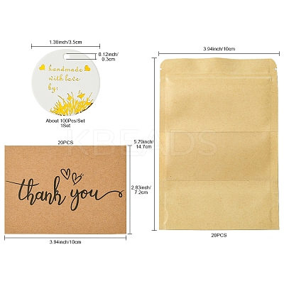 Thanksgiving Day Theme Resealable Kraft Paper Bags OPP-FS0001-13-1