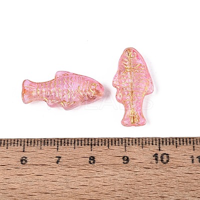 Baking Paint Transparent Glass Beads DGLA-N018-22F-1