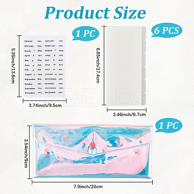 1Pc Transparent Laser PVC Coin Pouches with Snap Button ABAG-CP0001-19-1