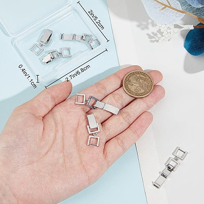 6Pcs Brass Fold Over Clasps KK-BBC0014-97P-1