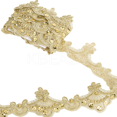 3 Yards Polyester Flower Lace Ribbon OCOR-WH20001-20C-1