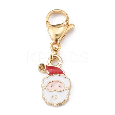 Christmas Theme Alloy Enamel Pendants HJEW-JM00427-03-1