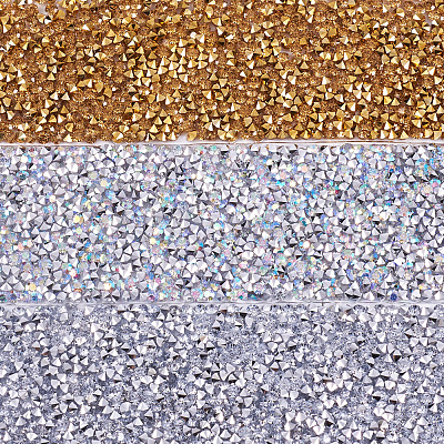 Glitter Resin Hotfix Rhinestone(Hot Melt Adhesive On The Back) OCOR-TA0002-02-40mm-1