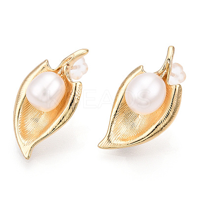 Natural Pearl Stud Earrings PEAR-N020-06E-1