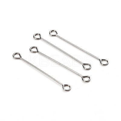 Tarnish Resistant 304 Stainless Steel Eye Pins STAS-I141-01C-P-1
