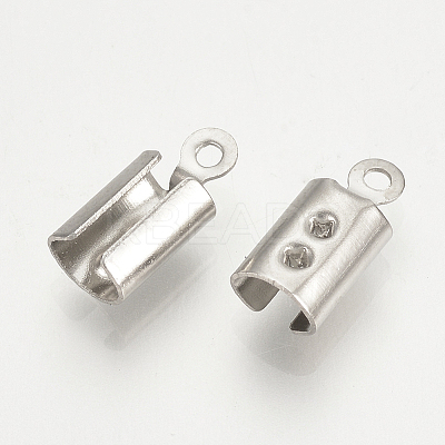 Tarnish Resistant 304 Stainless Steel Folding Crimp Ends X-STAS-T015-43-1