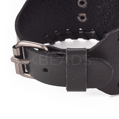 Full Grain Leather Cord Bracelets BJEW-G620-B02-1