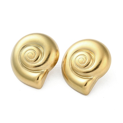 Ion Plating(IP) 304 Stainless Steel Stud Earrings EJEW-C080-01G-1