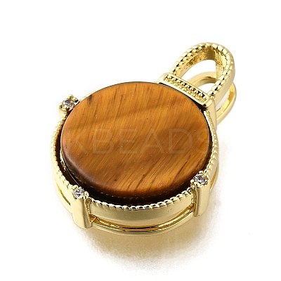 Brass Micro Pave Cubic Zirconia Pendants KK-S523-16G-A-1