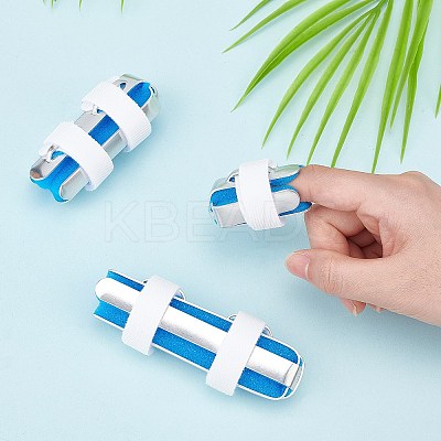 3Pcs 3 Style Adjustable Sponge & Aluminum Alloy Finger Fracture Fixation Splint AJEW-GF0003-85-1