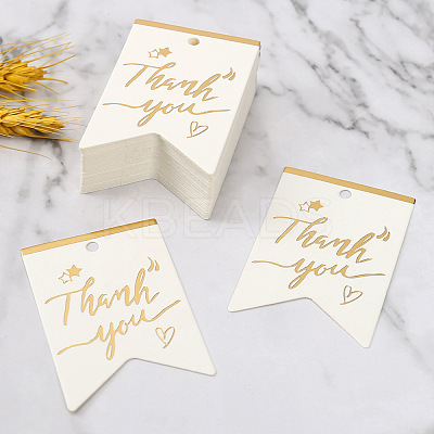 100Pcs Hot Stamping Thank You Paper Gift Tags CDIS-A007-01A-1