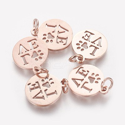 304 Stainless Steel Pendants STAS-Q201-T450R-1