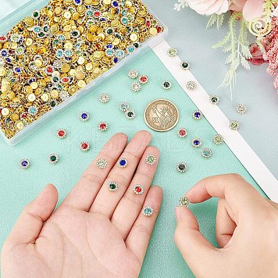 600Pcs 6 Colors Sew on Rhinestone RGLA-FH0001-02-1