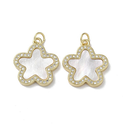 Brass Micro Pave Cubic Zirconia Pendants KK-G485-26D-G-1