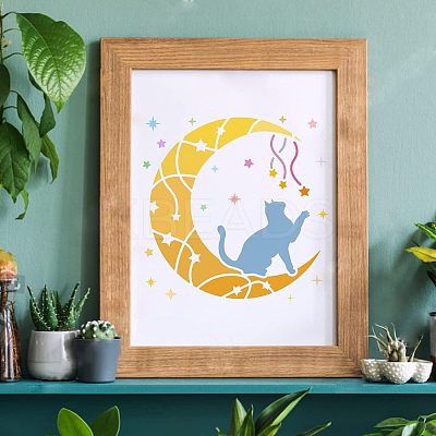 PET Hollow out Drawing Painting Stencils Sets DIY-WH0172-377-1